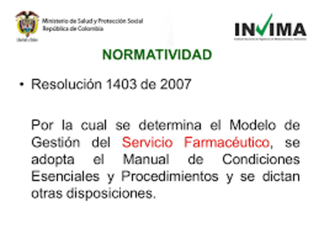 Resolución No 1403 de 2007