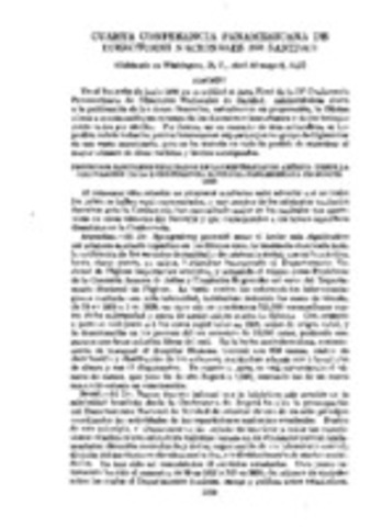 1910 Cuarta conferencia de sanidad