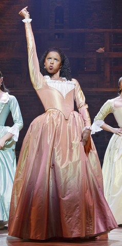 Renee Elise Goldsberry as Angelica Schuyler in Hamilton