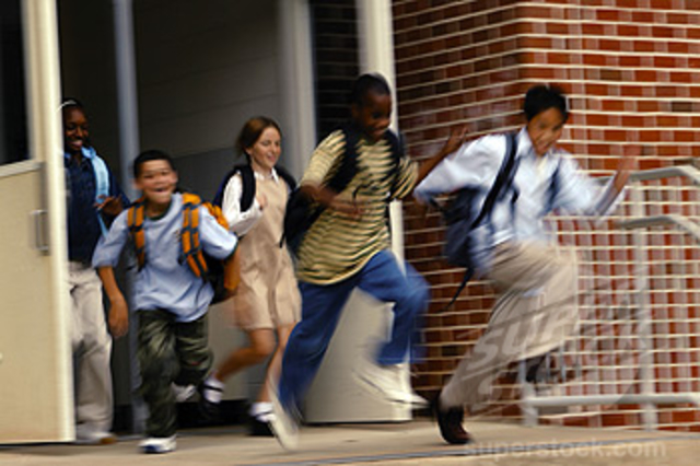 Leaving Fitch elementary school