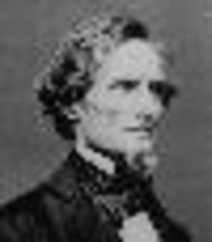 The Confederate States of America is formed with Jefferson Davis