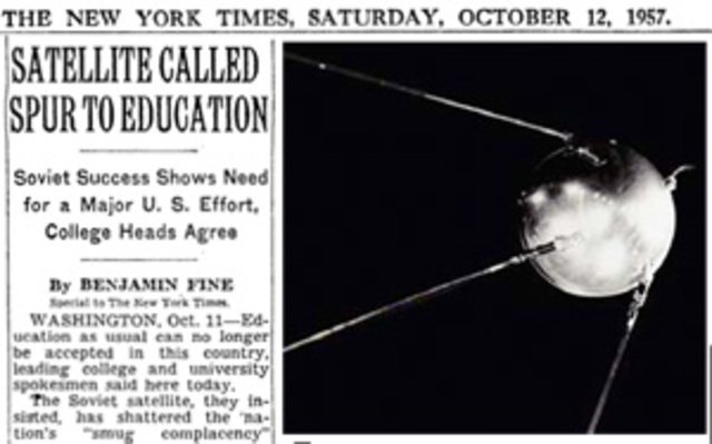 ** Sputnik and National Defense Education Act -MOST IMPORTANT