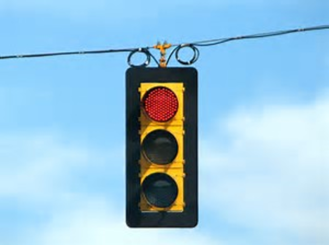 The first electric traffic light was invented