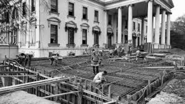 The White House was built