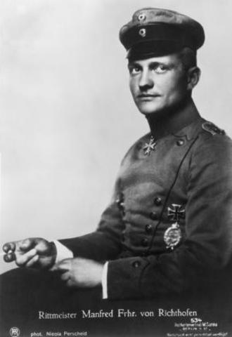 German flying ace Baron Manfred von Richthofen shot down.