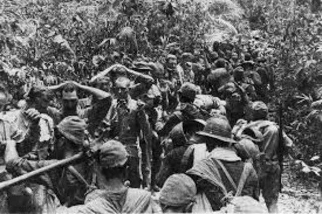 Japanese attack U.S. and Filipino troops at Bataan.