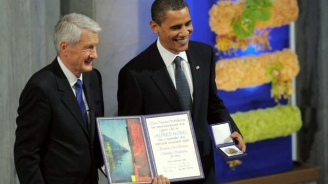Obama, accepts the Nobel Peace Prize