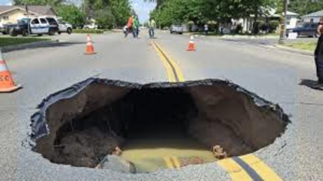 Sinkholes in Lake Windsor