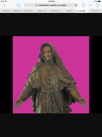 She is saint of the church.