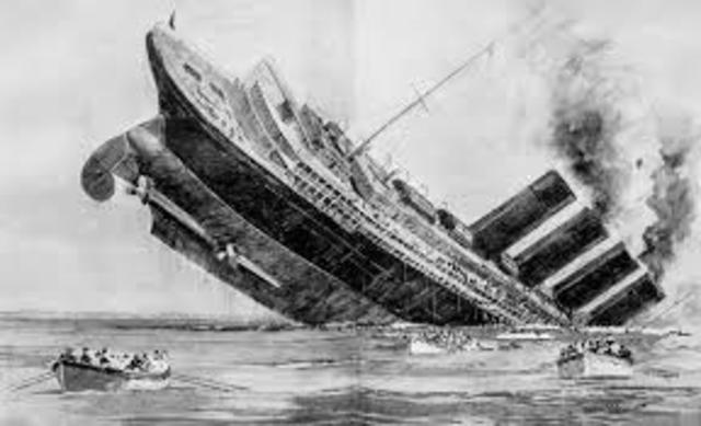 Sinking of British Liner Lusitania