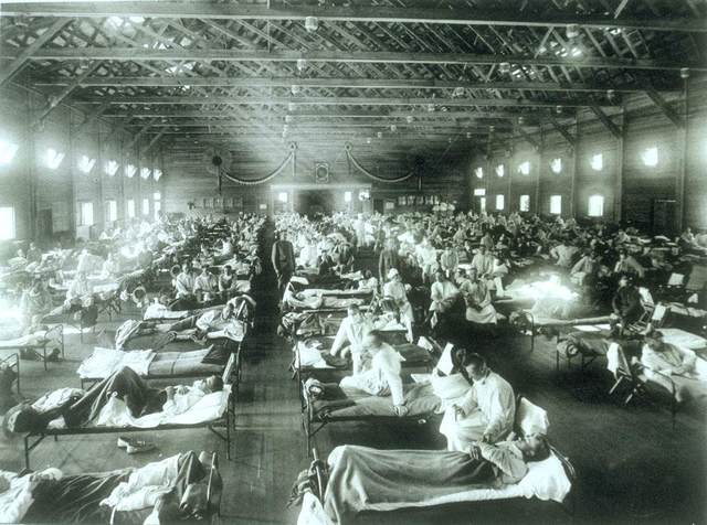 Spanish Flu epidemic begins at Camp Funston, Kansas
