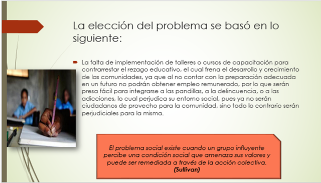 Problema sociocultural a intervenir