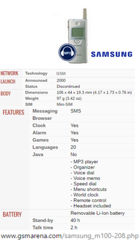 Primer dispositivo móvil en reproducir MP3