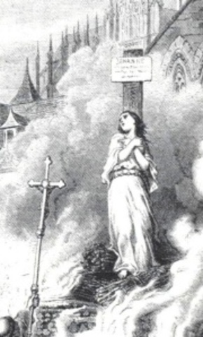 Joan of Arc burned at the stake