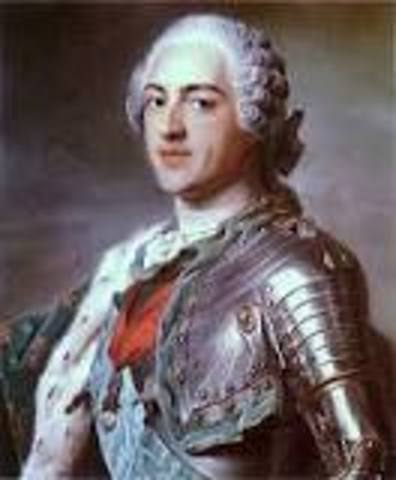 Louis XV dies and Louis XVI rises to the throne.