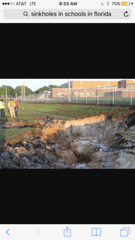 Sinkhole At School
