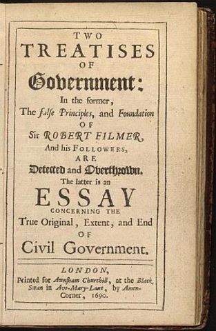 John Locke two treaties of government published in Europe