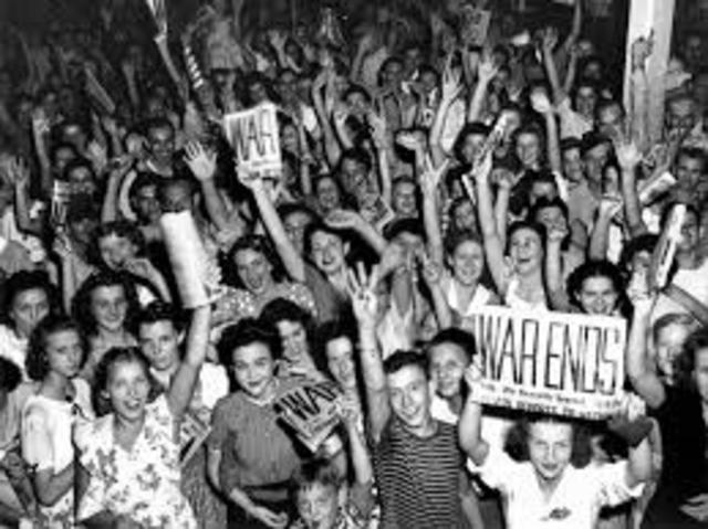 V-J Day, Japan surrenders to Allied Forces