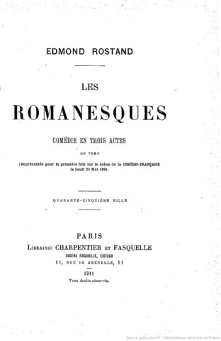 "Les Romanesques".