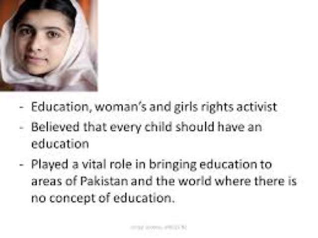 Malala wrote a blog under a pseudonym