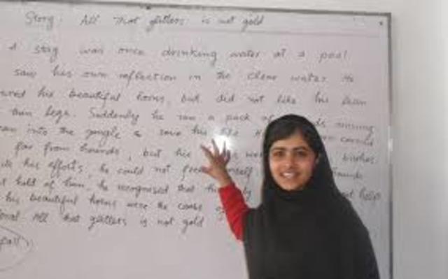 Malala No girls can go to school.
