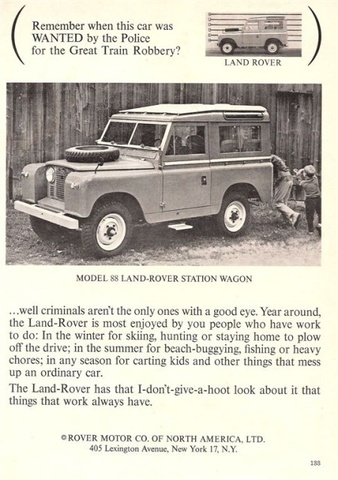 Land rover famous train robbery
