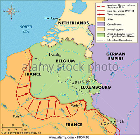 The First Battle of Marne begins.