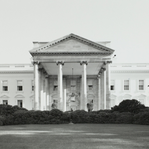 A porte-cochere and circular drive were added to the White House between 1969 and 1970