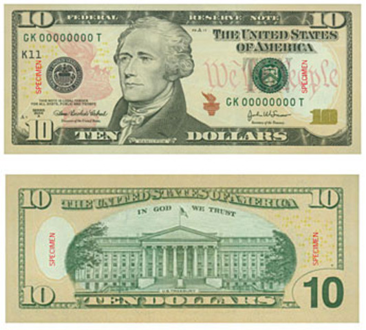 New $10 Bill