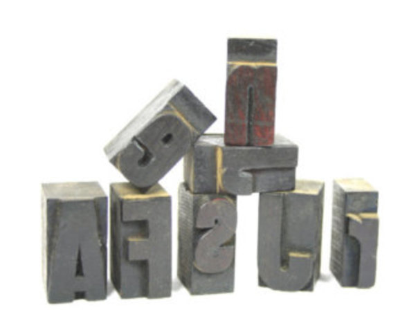 Wood Blocks Used to print images and large capital letters