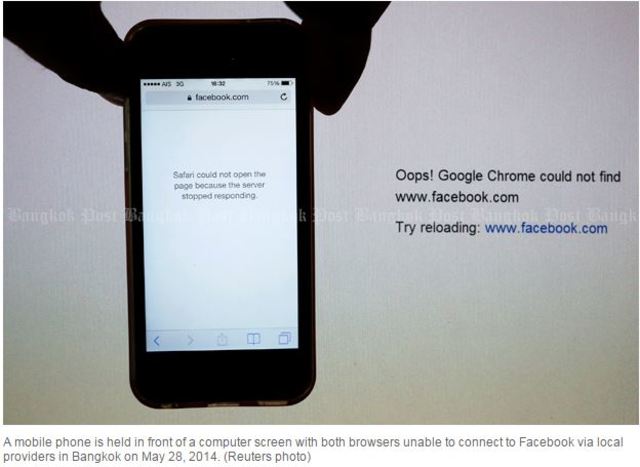 DTAC (Telenor) black out Facebook for 45 minutes