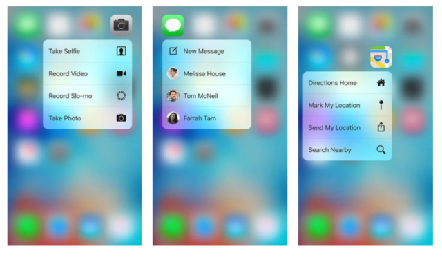 iOS 9 – 3D Touch