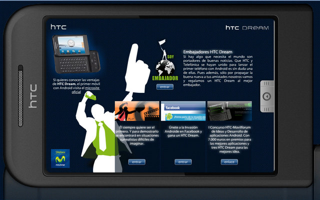 Primer movil con el sistema operativo ANDROID HTC Dream