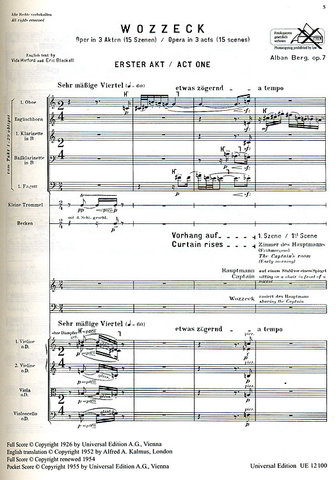 Alban Berg, Wozzeck: la "nuova" musica