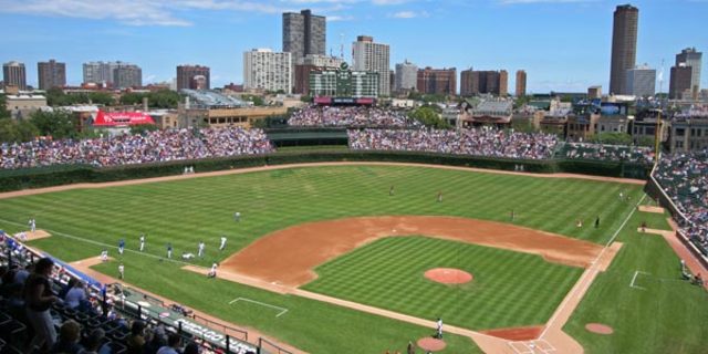 First spring training was held at Wrigley Field