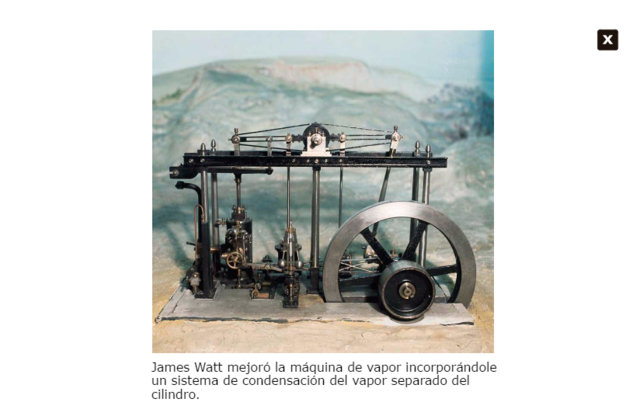 Invención de la máquina de vapor por James Watt.
