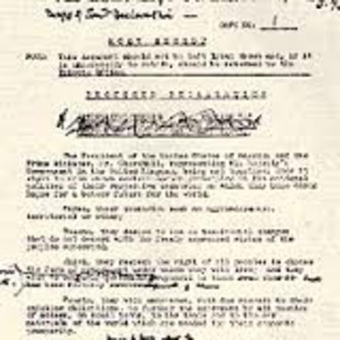 Churchill and FDR issue the Atlantic Charter