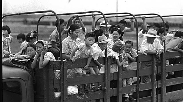 Japanese Americans interned in isolated camps.