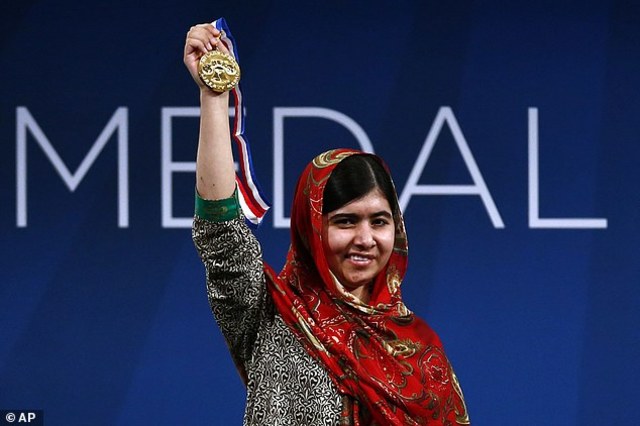 Malala wins the Liberty Medal.