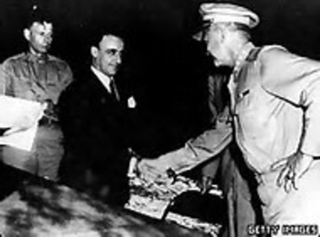 Italy surrenders, Mussolini dismissed as Prime Min.