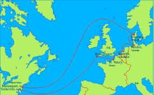 Se finaliza el cable TAT  submarino de comunicaciones entre EE.UU y Europa