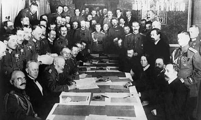 Russia Leaves WWI in the Treaty of Brest Litovsk