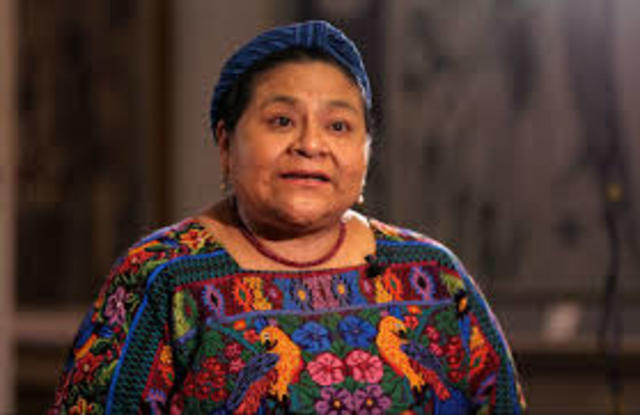 Rigoberta Menchu, Realizo campañas de la lucha pacifica por la integracion indigena y la no violencia.