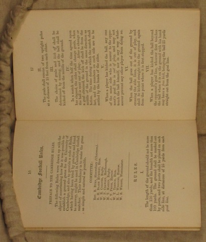 Creating of the Cambridge Rules