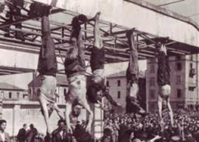1943 July - Italy surrenders, Mussolini dismissed as Prime Min.