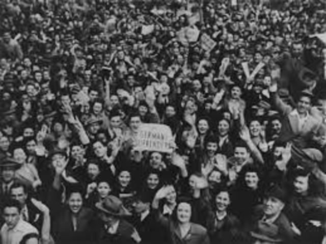 V-E Day, war ends in Europe