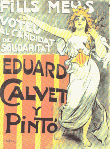 Cartell per promoure el vot a la candidatura de Solidaritat Catalana