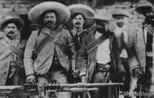 Inicio de la Revolución Mexicana.