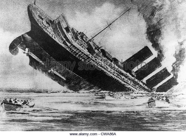 Sinking of British liner Lusitania