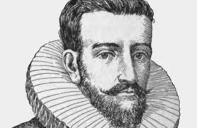 Henry Hudson discovers the Hudson river.